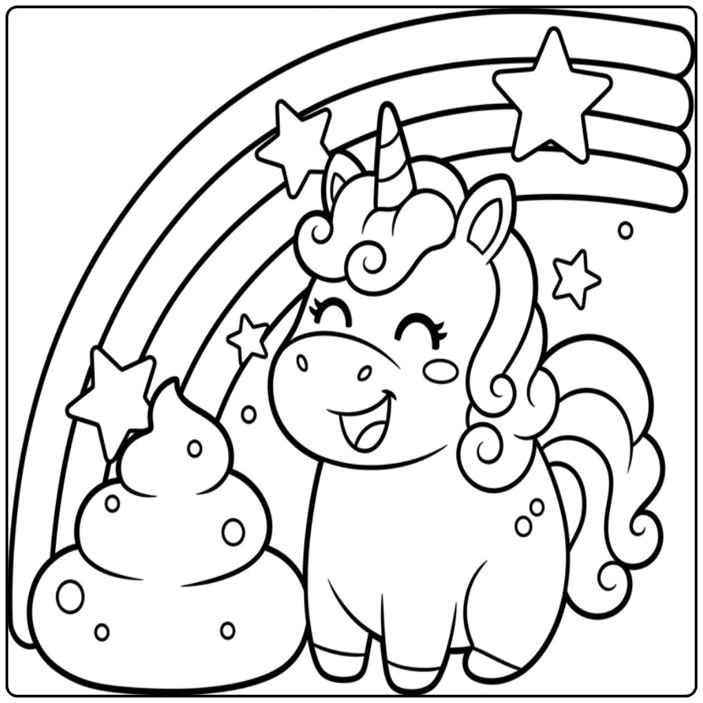 This Unicorn Poop Is Super Fun coloring page