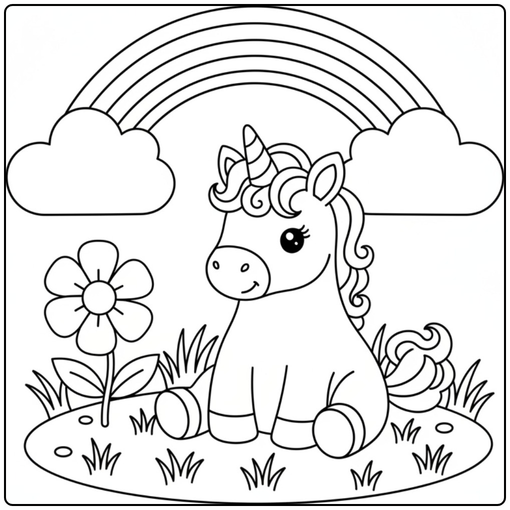 Download the Unicorn and Live You coloring page