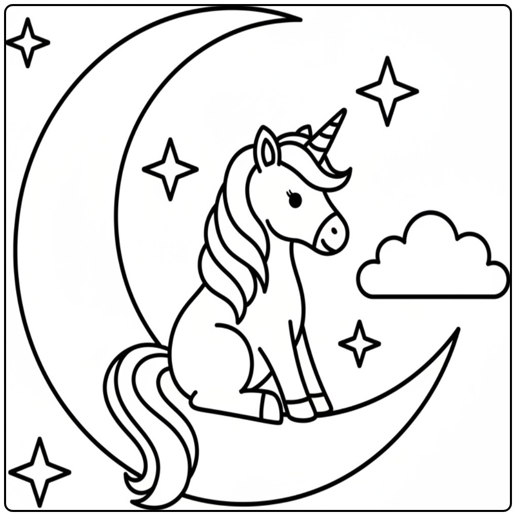 Download the Unicorn for Creative Fun coloring page