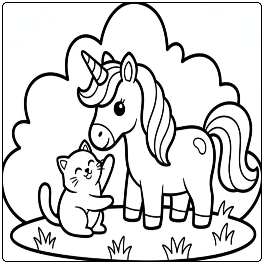 Download This Fun Unicorn for Children coloring page