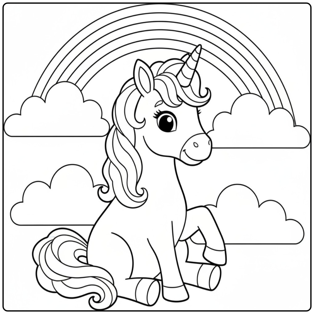 Download Unicorn for Children coloring page