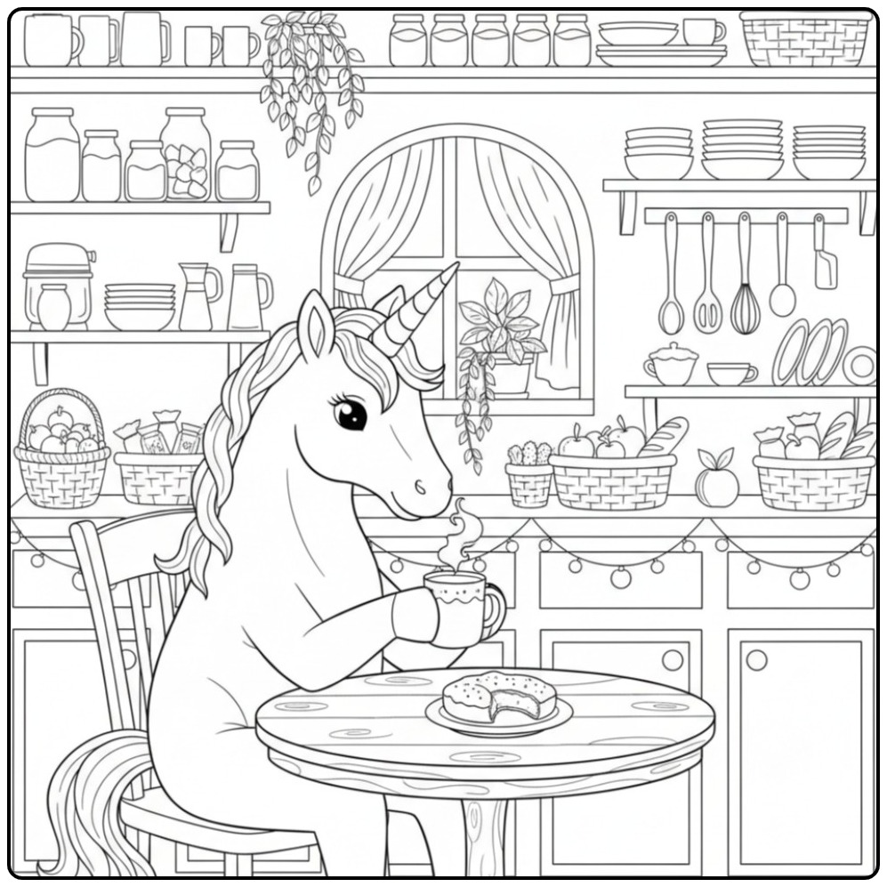 Color Magical Morning of the Unicorn coloring page