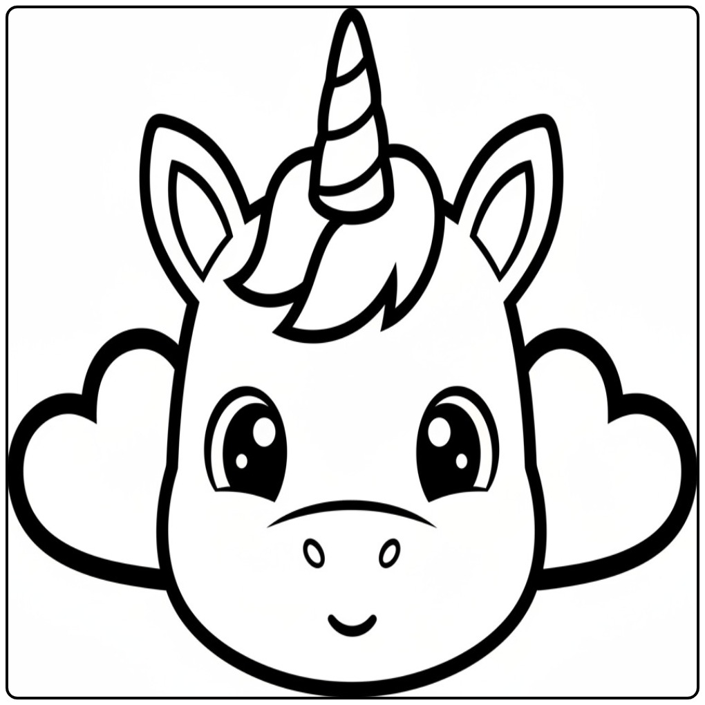 Hearts Print This Fun Unicorn 1 coloring page