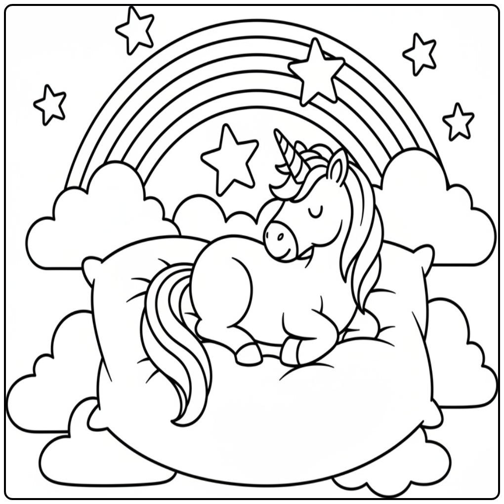 Magical Unicorn for Hours of Coloring Fun coloring page