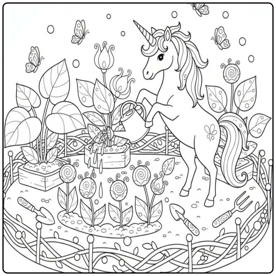 Print the Unicorn and Make Something Beautiful coloring page