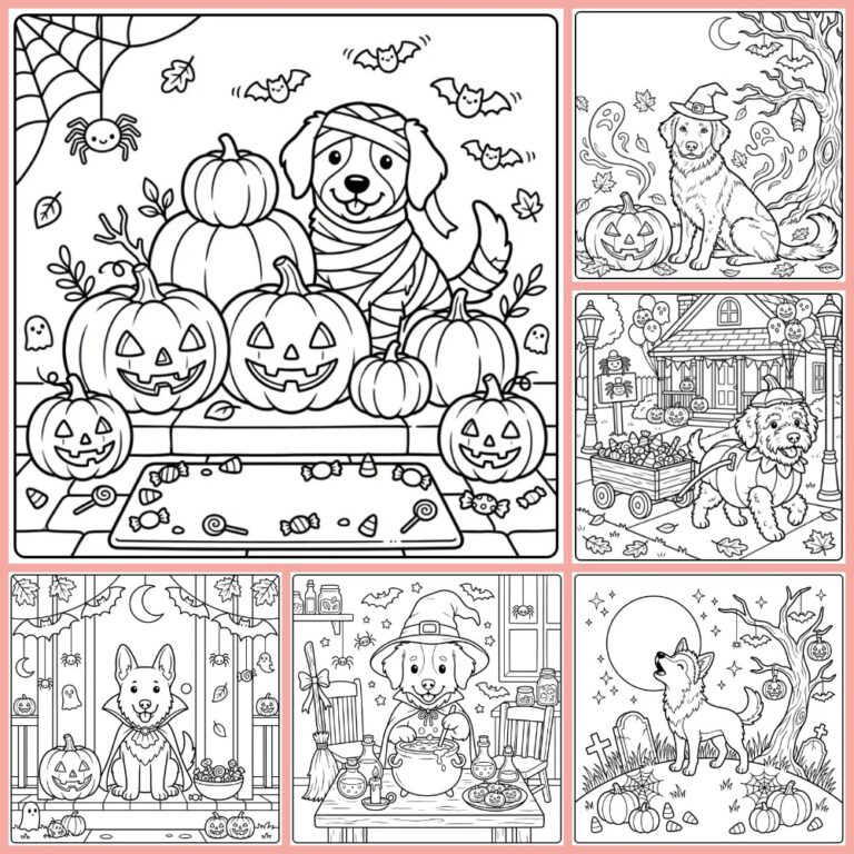 Halloween Dog coloring page collection cover