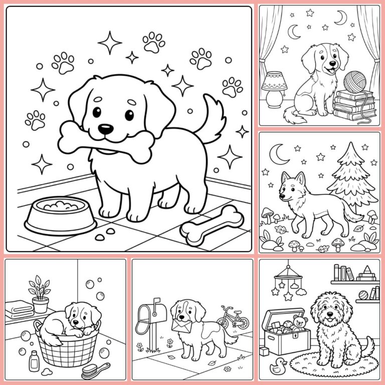 Easy Dog coloring page collection cover