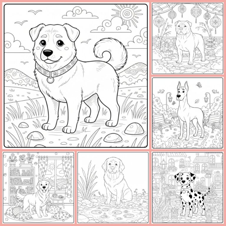 Difficult Dog coloring page collection cover