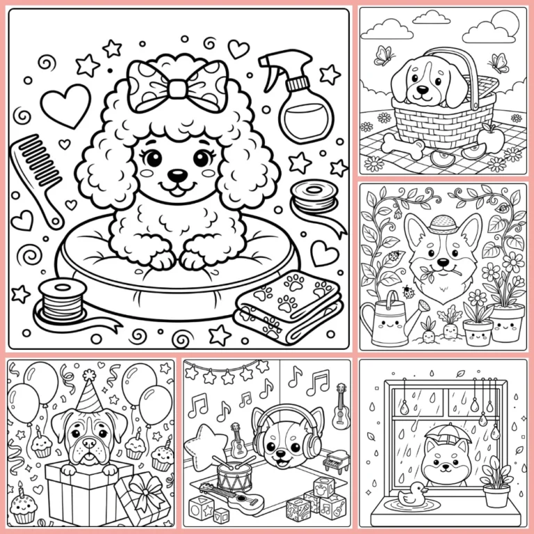 Dog Head coloring page collection cover