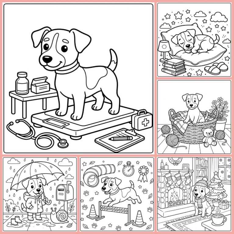 Jack Russell coloring page collection cover