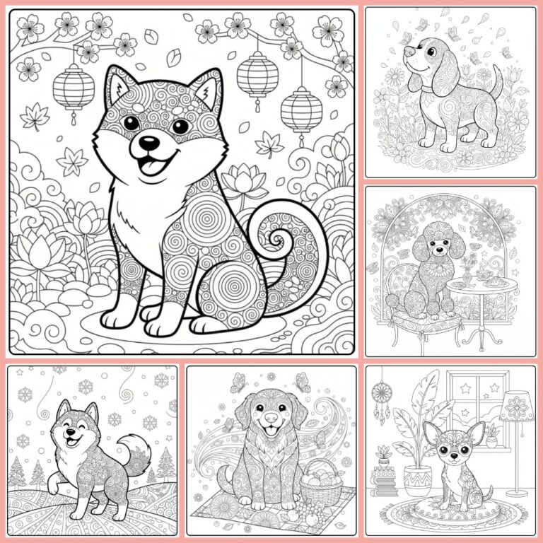 Mandala Dog coloring page collection cover
