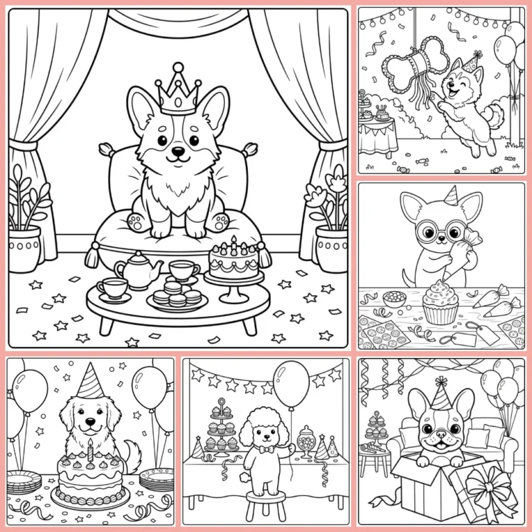 Birthday Puppy coloring page collection cover