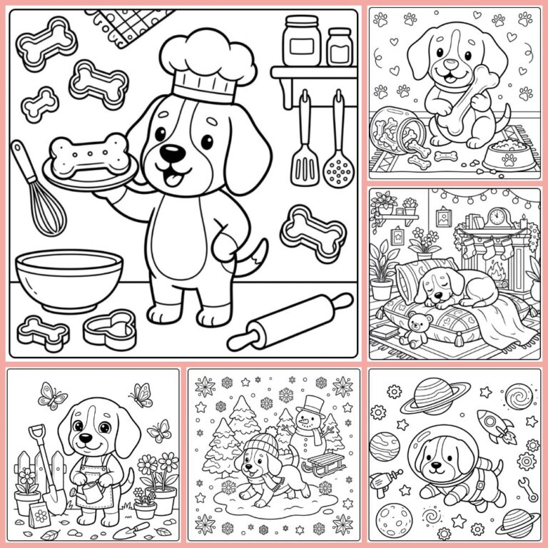 Beagle coloring page collection cover