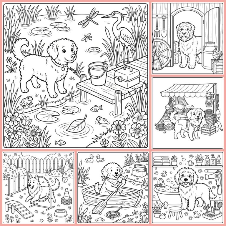 Dog Coloring Pages for Adults collection cover