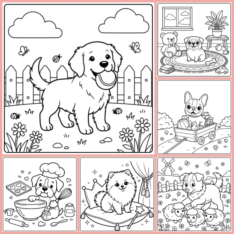 Easy Puppy coloring page collection cover