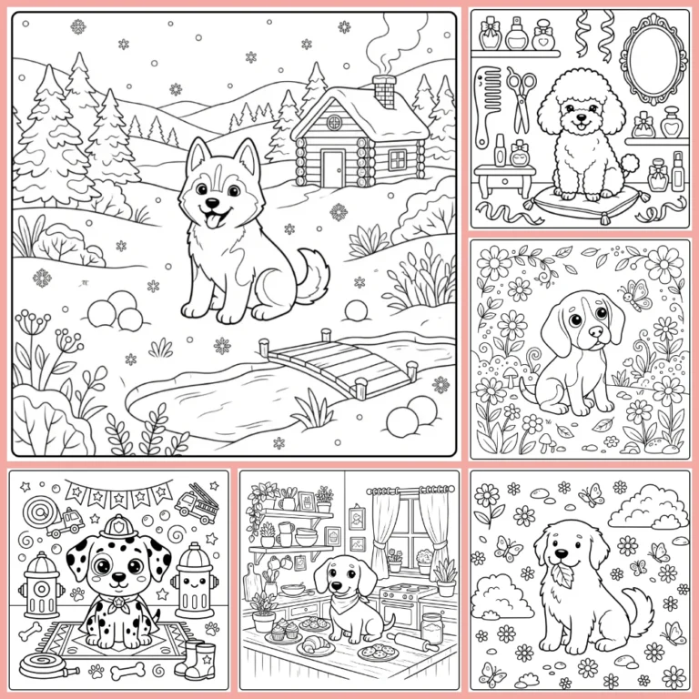 Puppy Coloring Pages for Adults collection cover