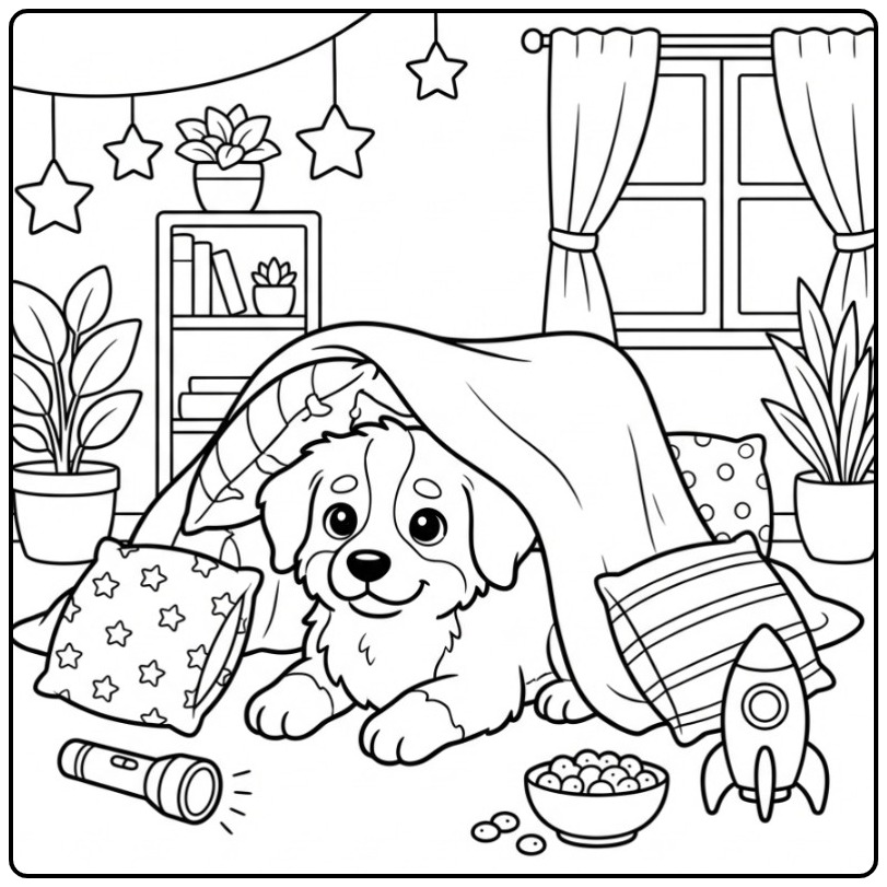 Fun Bernese Mountain Dog a Adventure Having coloring page