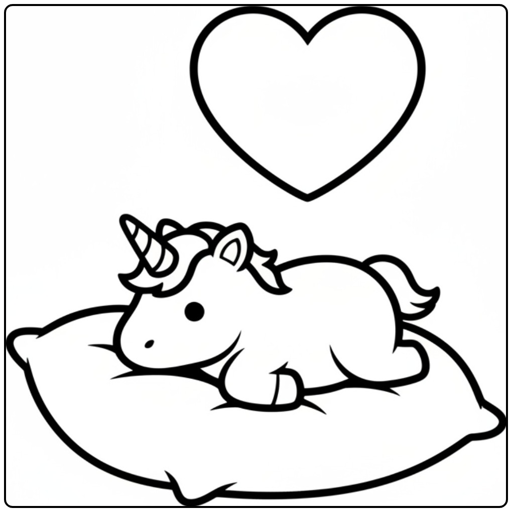 Sweet Baby Unicorn and to Dromen coloring page