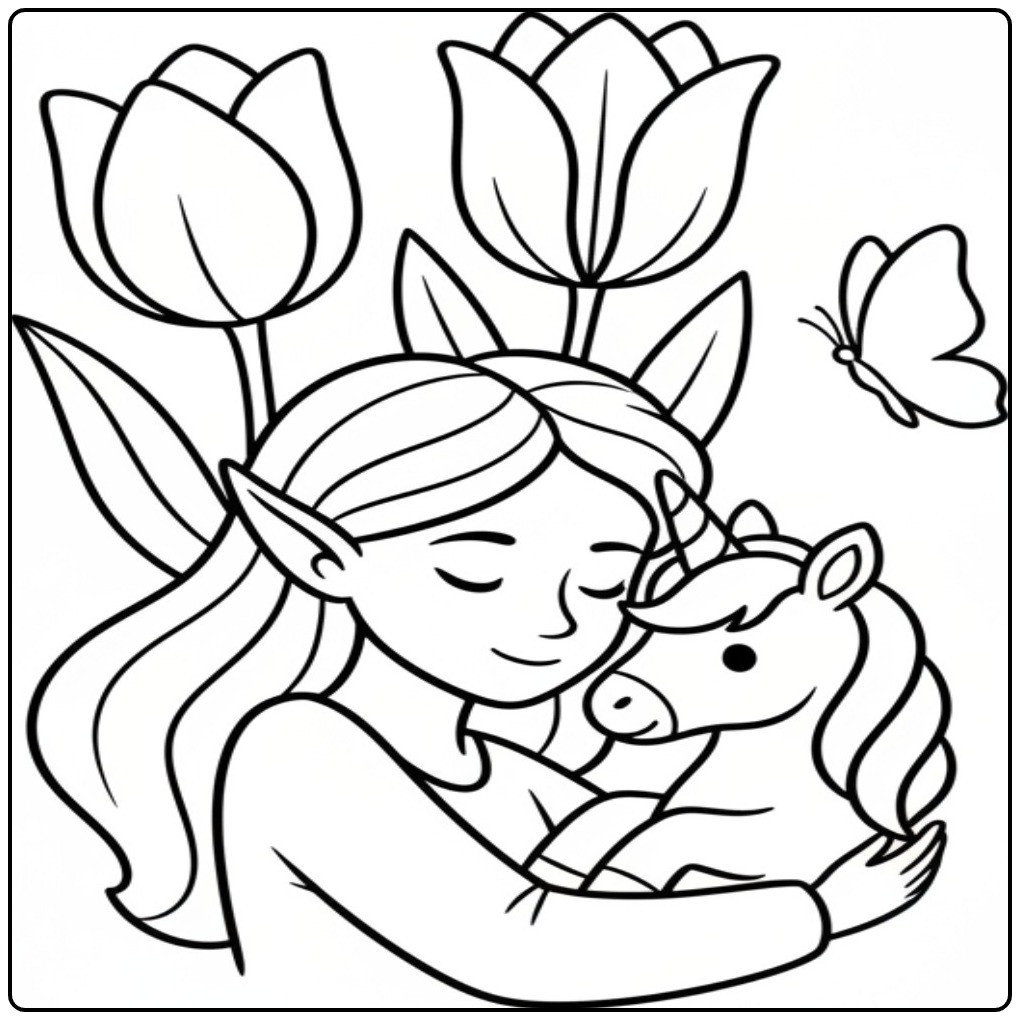 Print This Fairy Unicorn and Go Color coloring page