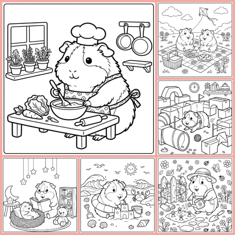 Guinea Pig coloring page collection cover