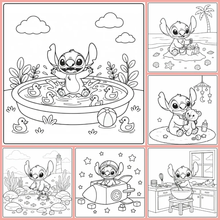 Baby Stitch coloring page collection cover