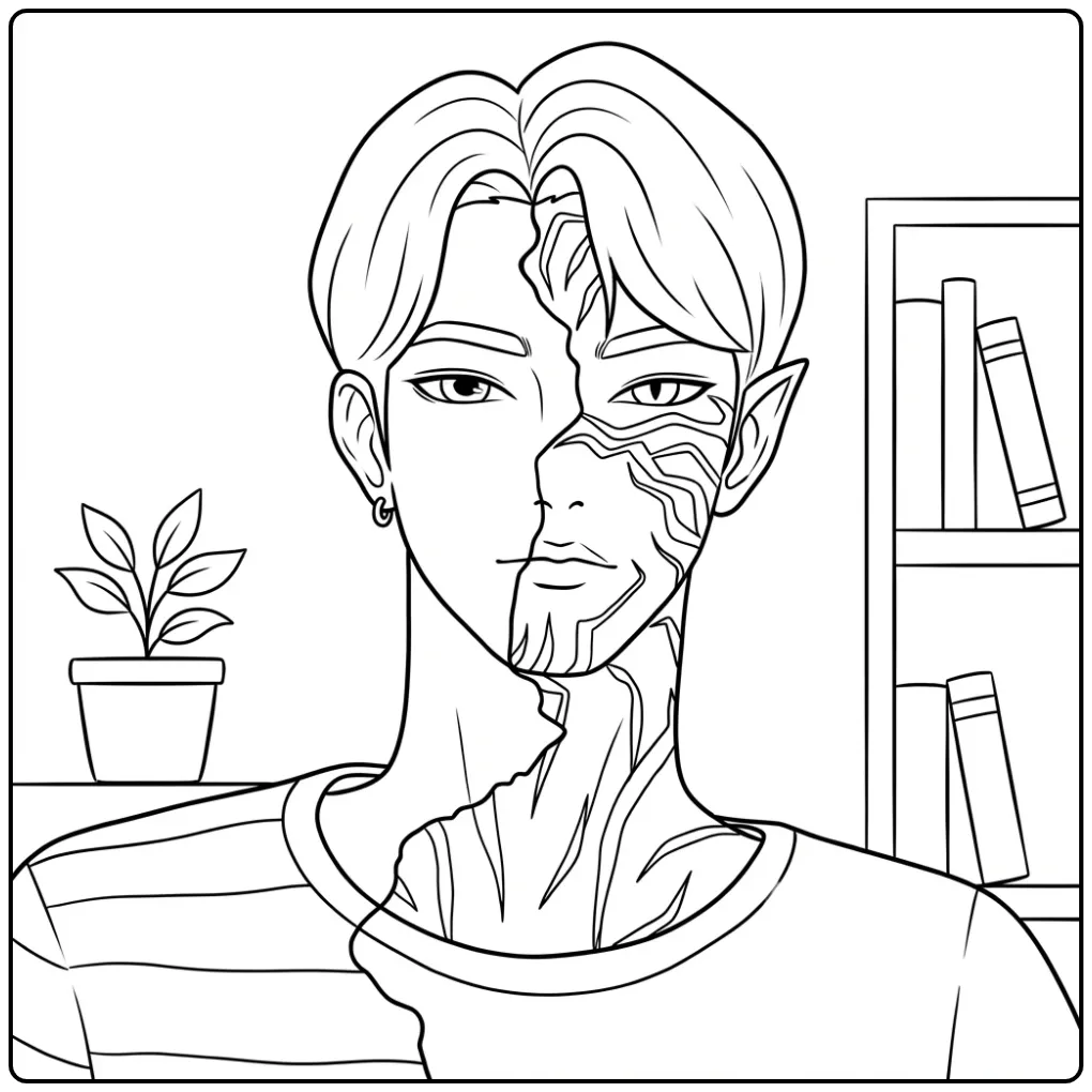 Jinu KPop Demon Hunters coloring page