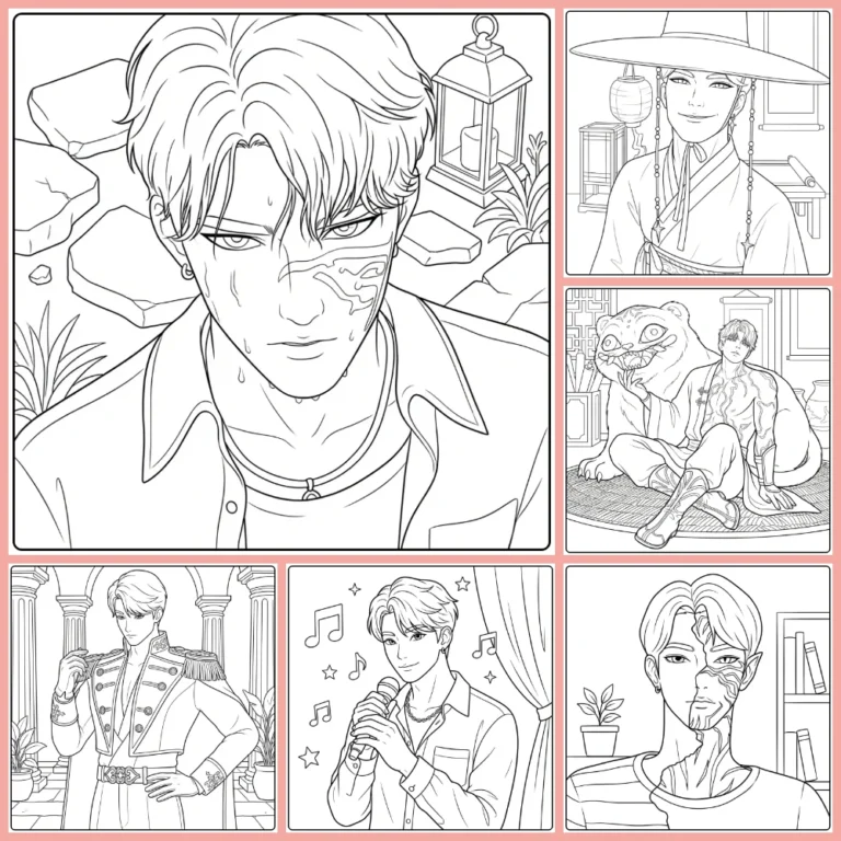 Jinu KPop Demon Hunters coloring page collection cover