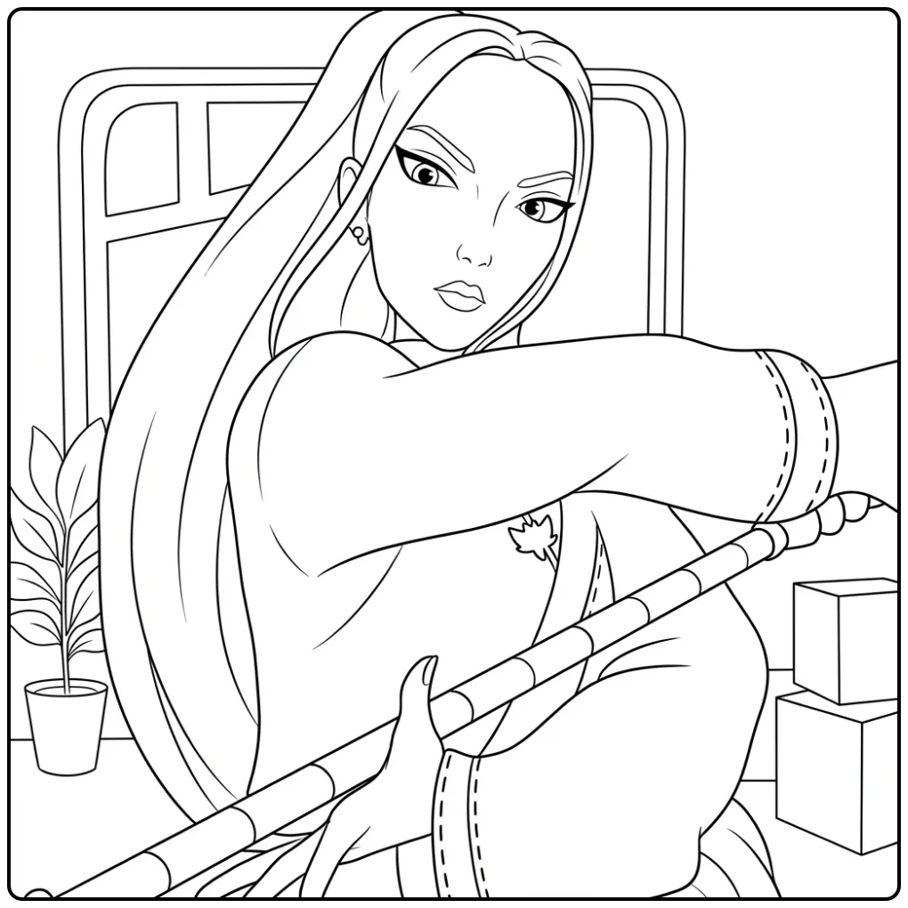 KPop Demon Hunters Mira 1 coloring page