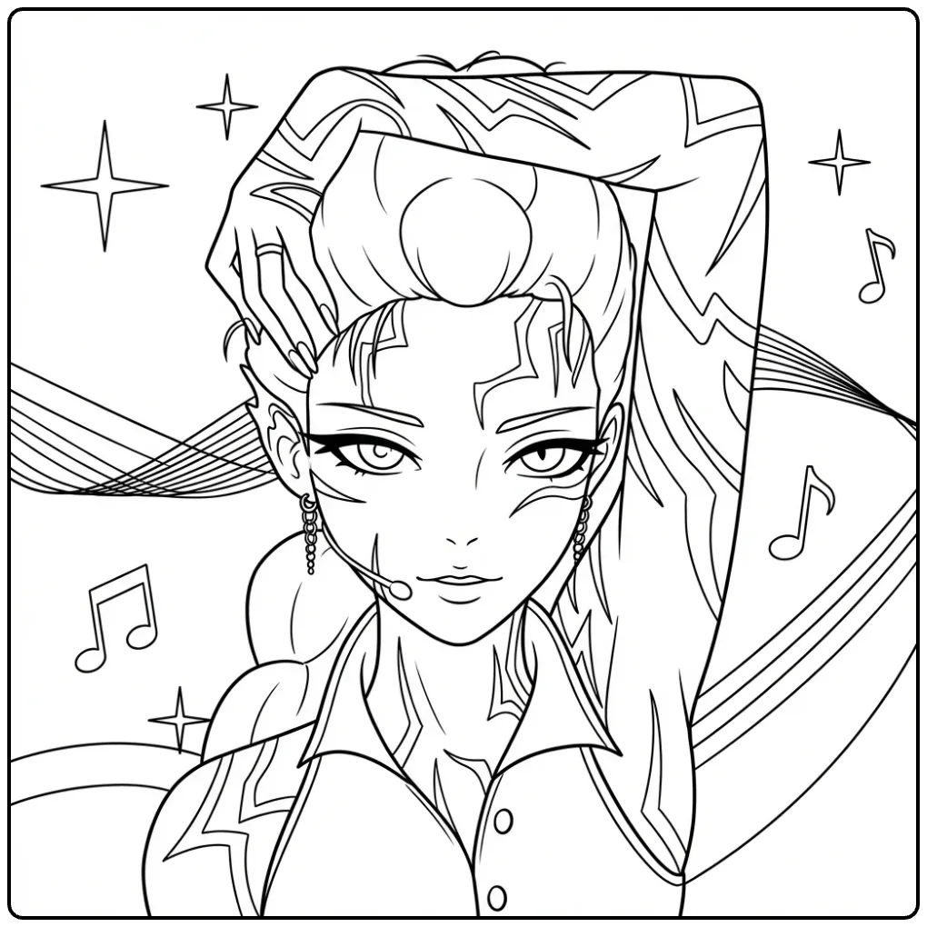 KPop Demon Hunters Rumi Download 1 coloring page