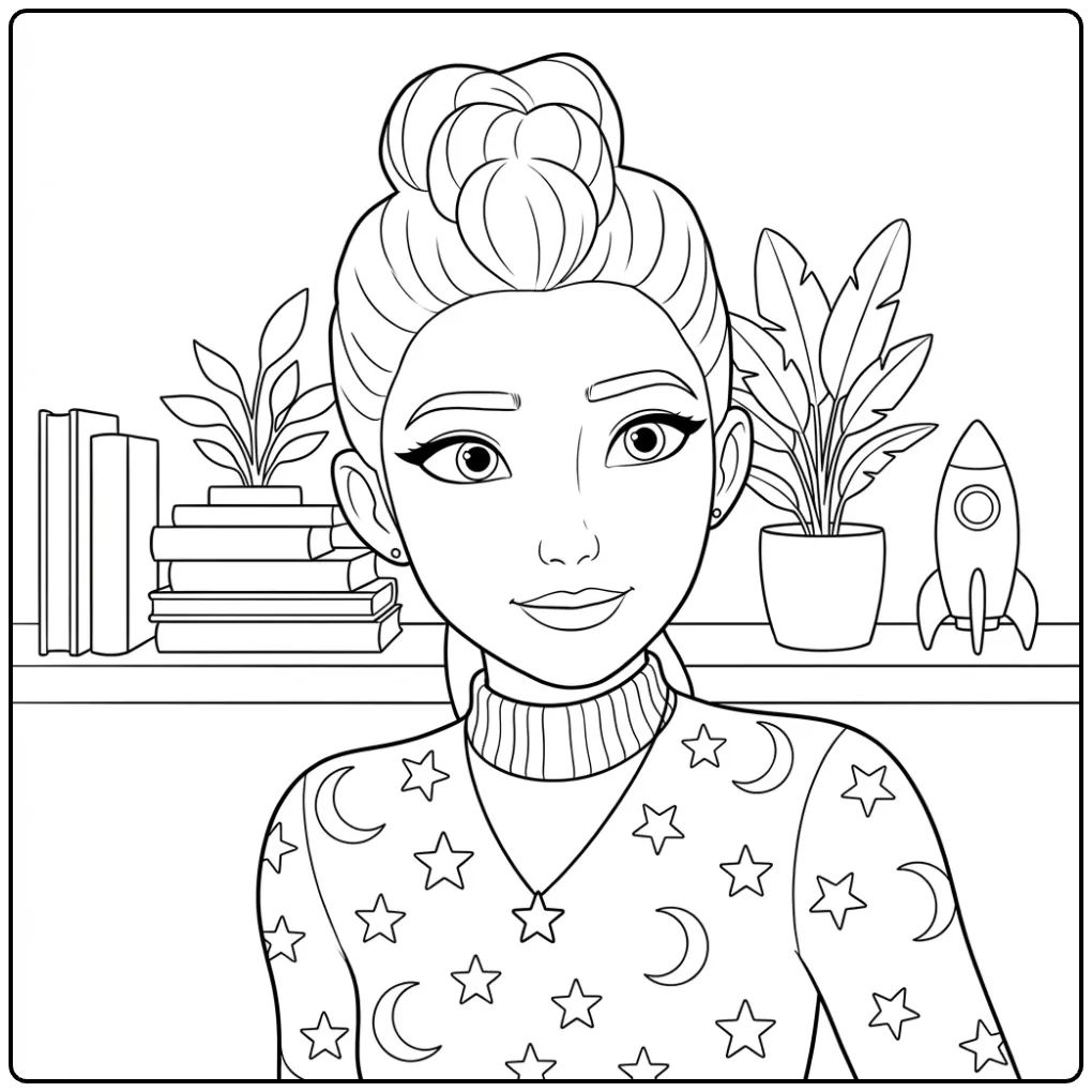 KPop Demon Hunters Rumi 1 coloring page