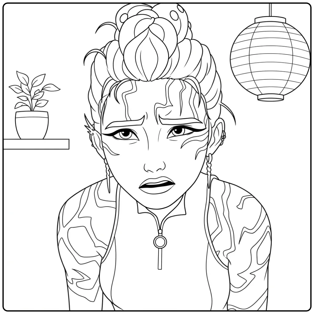 KPop Demon Hunters Rumi 2 coloring page