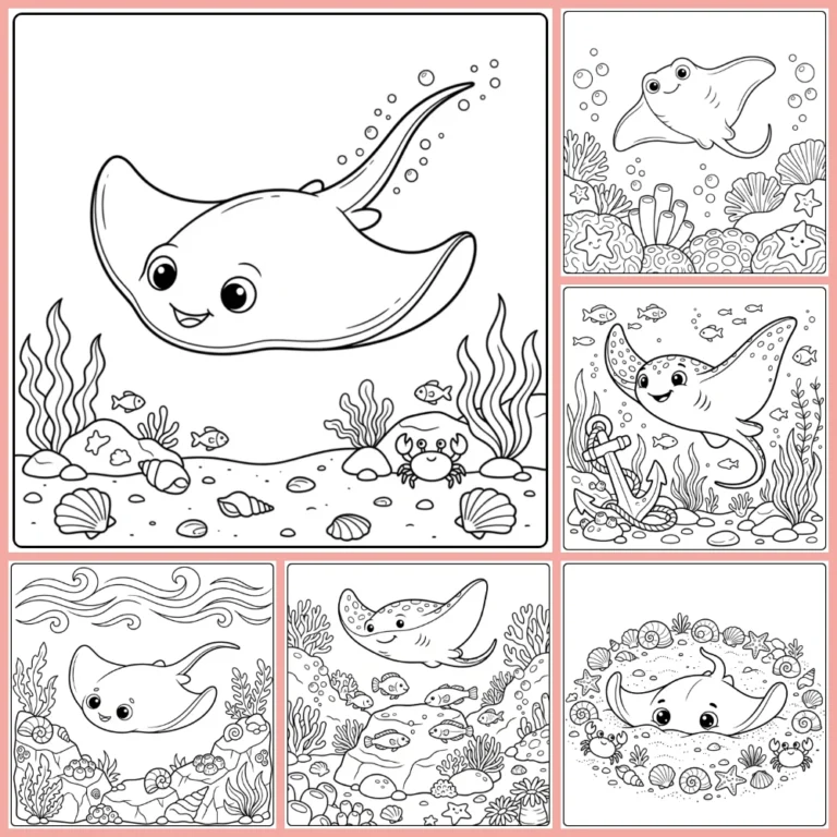 Ray coloring page collection cover