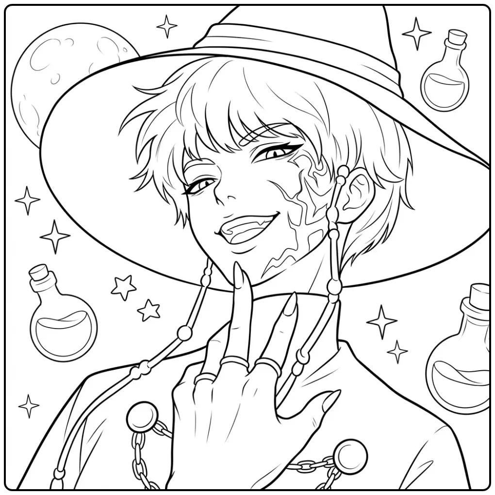 KPop Demon Hunters Baby Saja Magical Boy 1 coloring page
