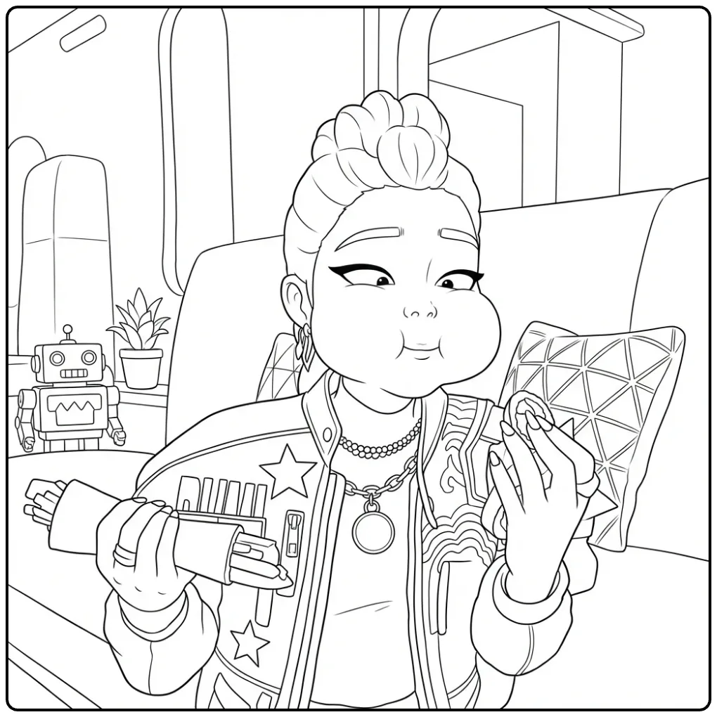 KPop Demon Hunters Rumi for Everyone Fans coloring page