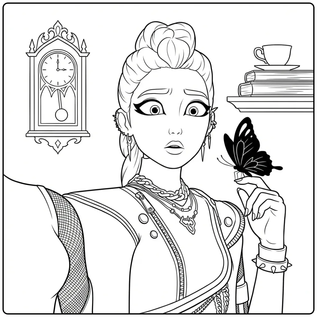 KPop Demon Hunters Rumi Magical Moments coloring page