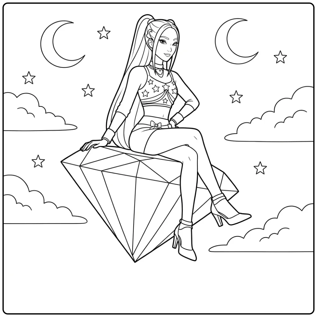 Magical KPop Demon Hunters Mira coloring page