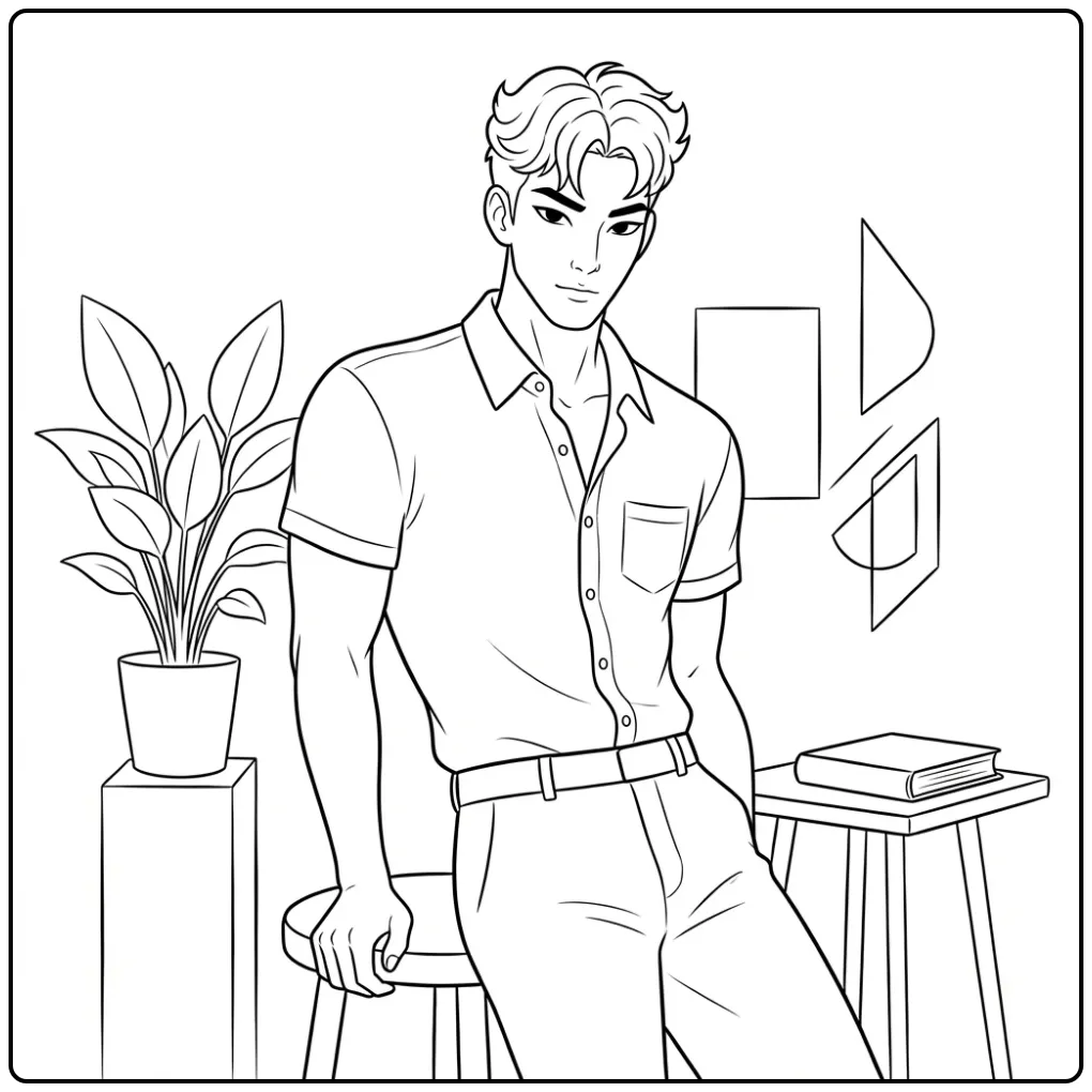 Stylish KPop Demon Hunters Abby Saja Art coloring page