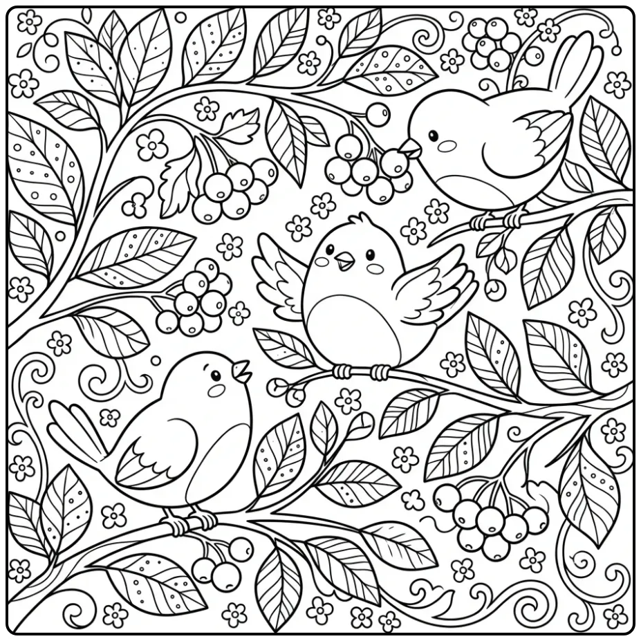Challenging Bird Detailed with Many Details coloring page