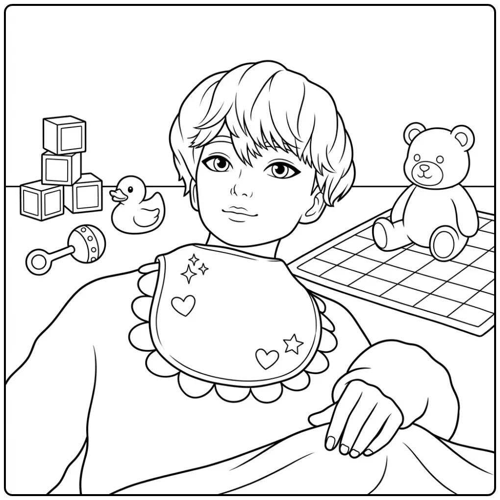 Unique KPop Demon Hunters Baby Saja 1 coloring page