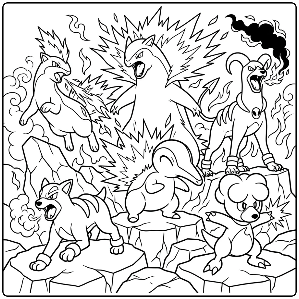 Pokemon Actie coloring page