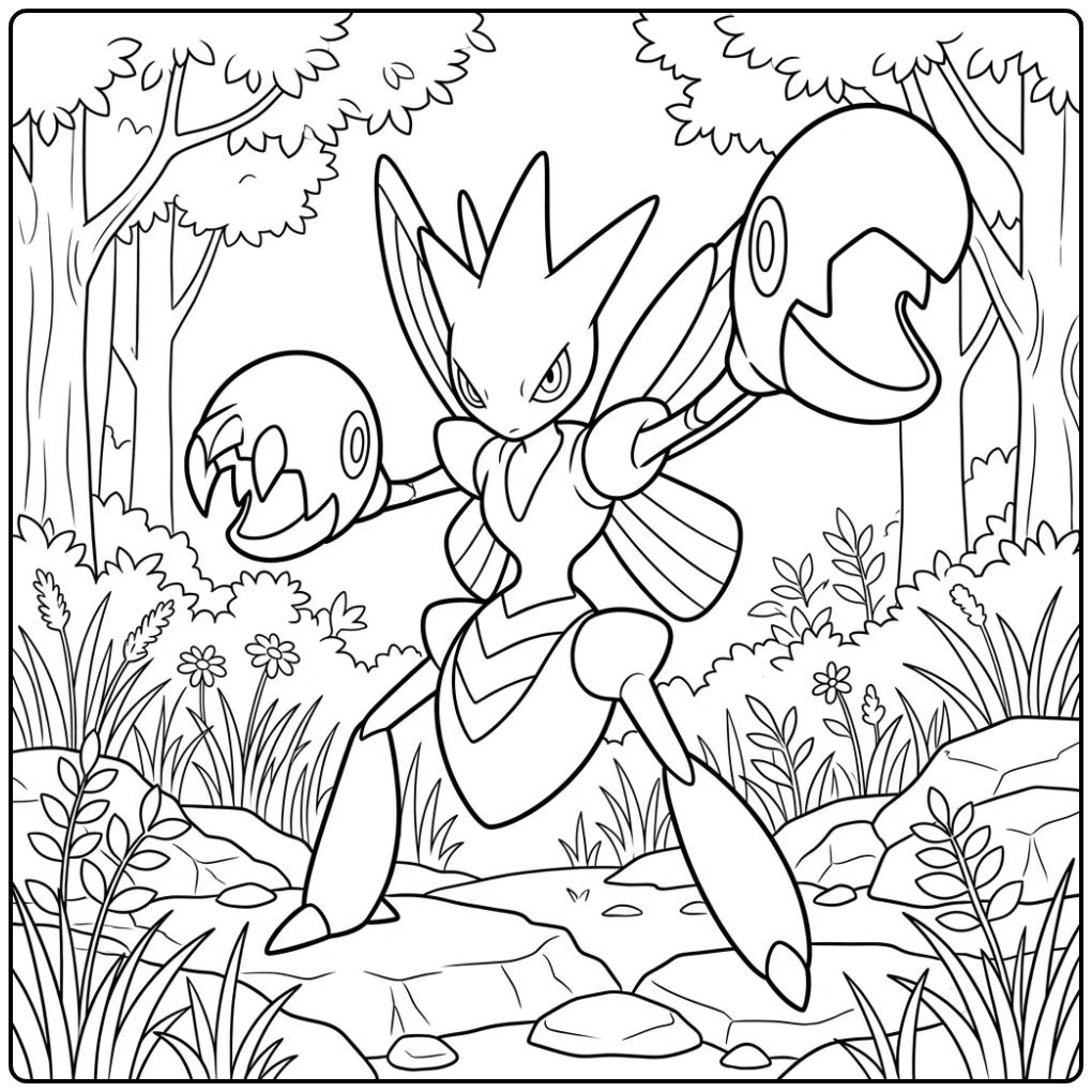 Pokemon Scizor coloring page