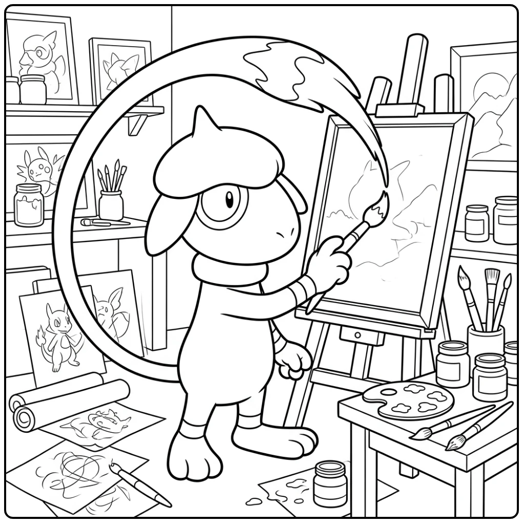 Pokemon Smeargle coloring page