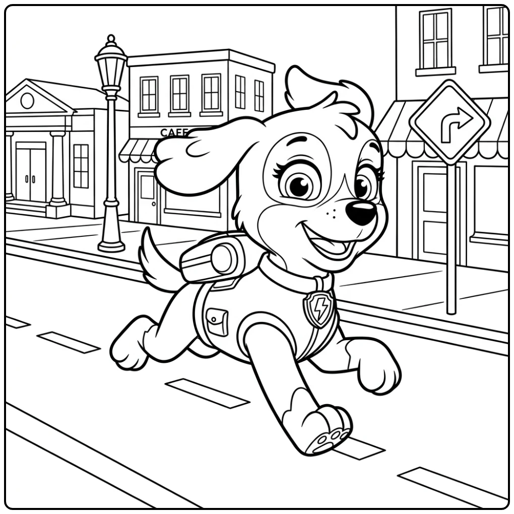 Adventurous Paw Patrol Liberty in Action coloring page
