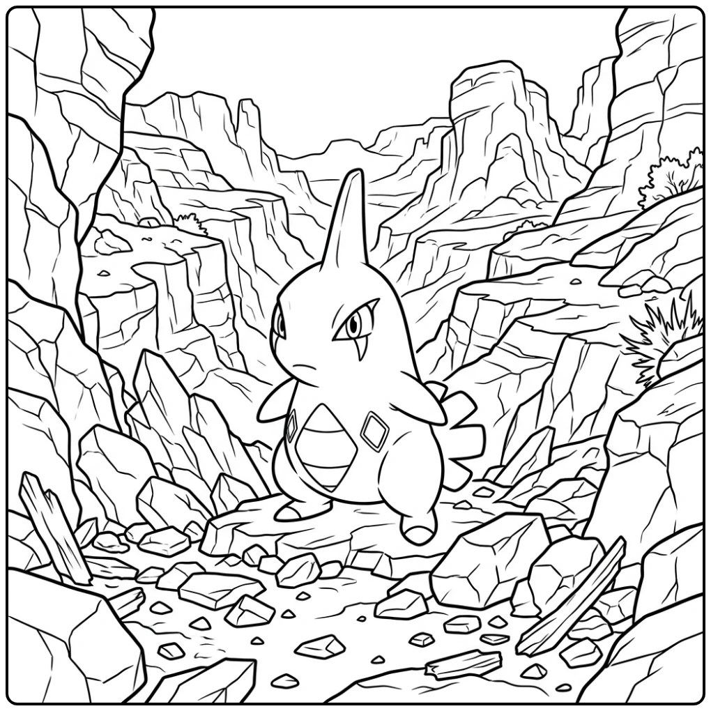 Pokemon Larvitar coloring page