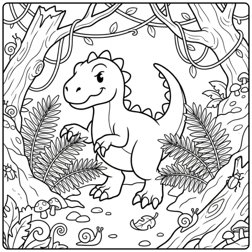 Adventurous Scorpius Rex for Kids coloring page