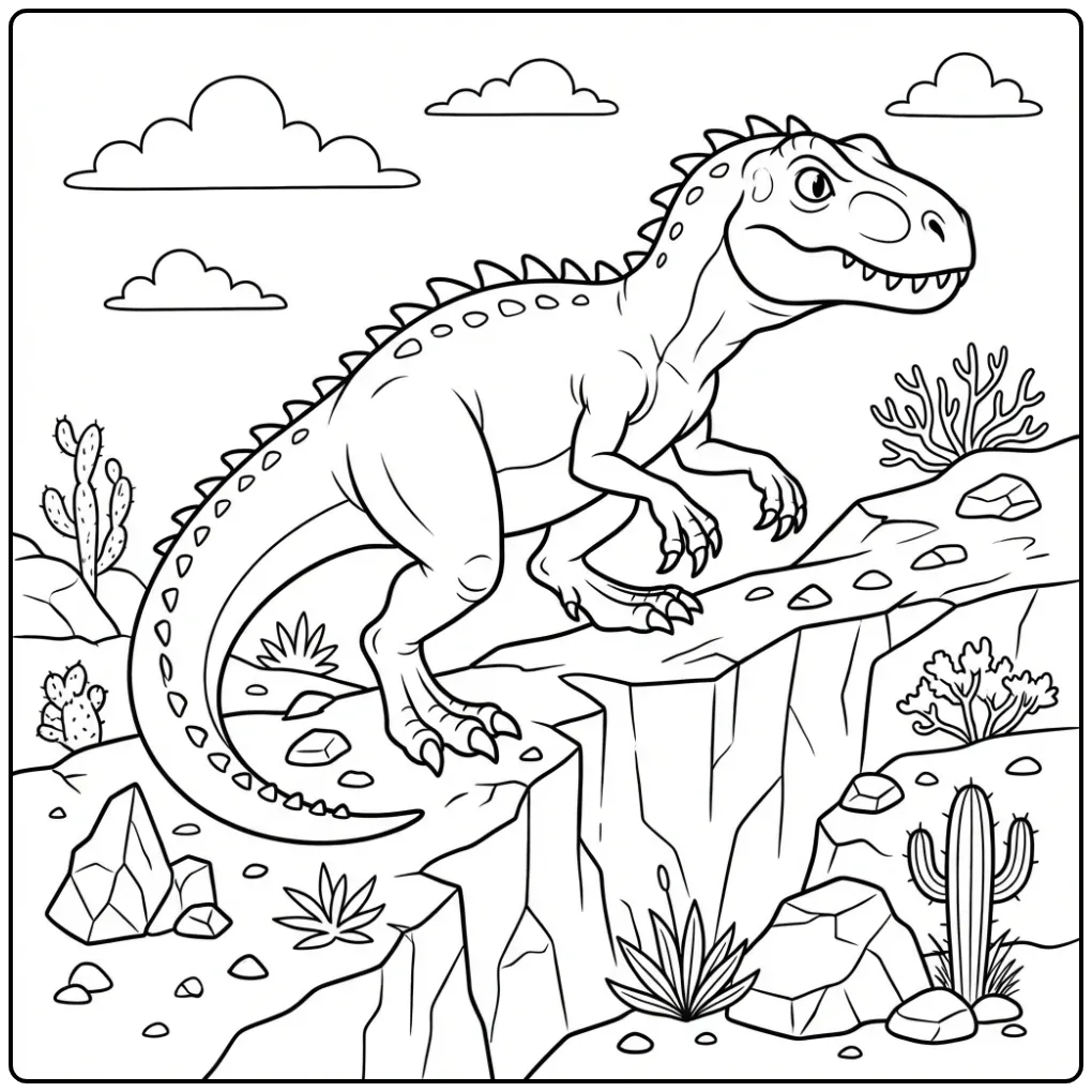 Adventurous Scorpius Rex for Children coloring page