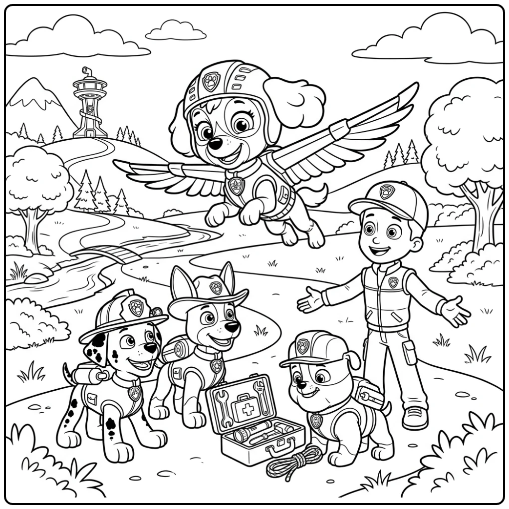 Adventurous Skye Paw Patrol Skye's Return coloring page