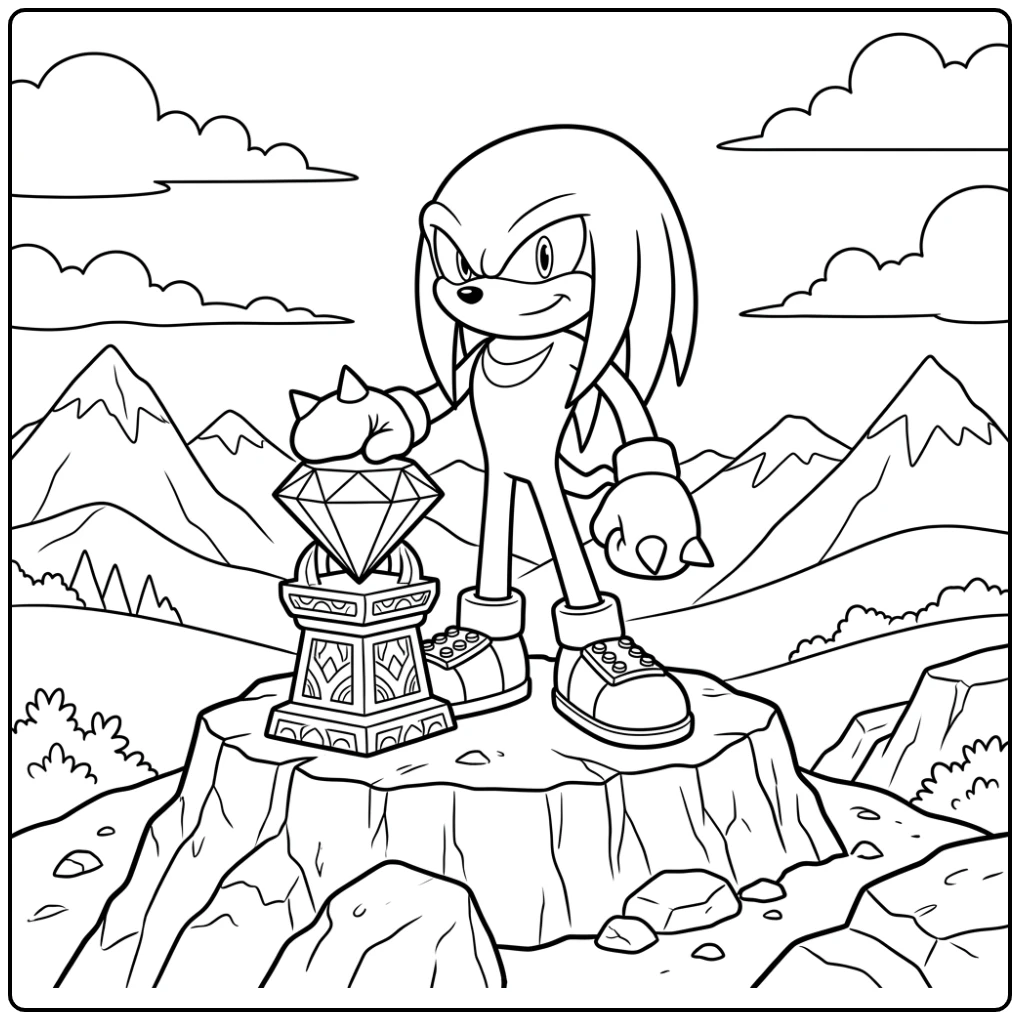 Protective Knuckles on a Rocky Hill coloring page