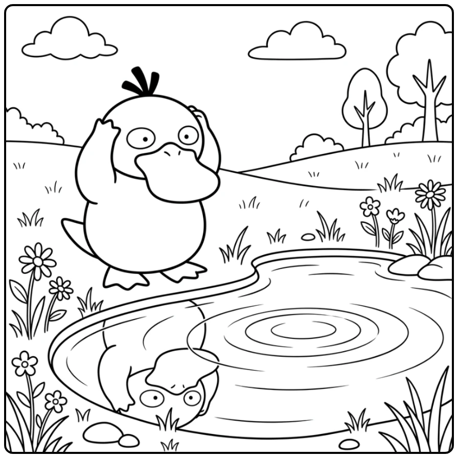 Psyduck coloring page