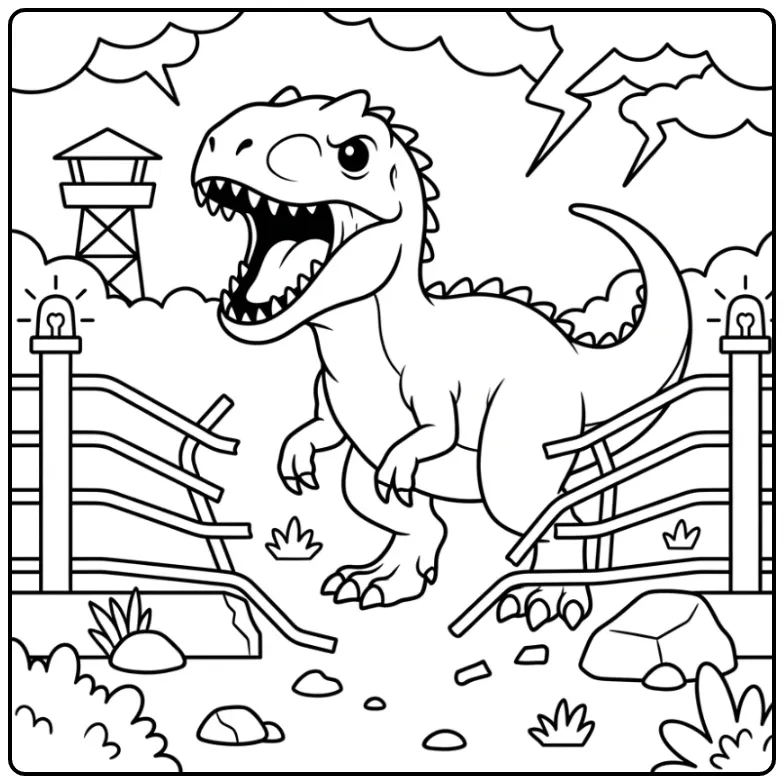 Indominus Rex coloring page